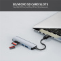 ENKAY 5-в-1 хъб - слот за SD / TF карта / 3x USB-A към USB-A за MacBook - сив