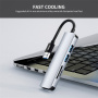 ENKAY 5-в-1 хъб - слот за SD / TF карта / 3x USB-A към USB-A за MacBook - сив