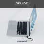 ENKAY 5-в-1 хъб - слот за SD / TF карта / 3x USB-A към USB-A за MacBook - сив