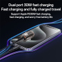 Мини зарядно за кола Yesido Y69 с 2x USB-C порта - 60W - сиво