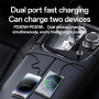 Мини зарядно за кола Yesido Y69 с 2x USB-C порта - 60W - сиво