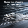 Мини зарядно за кола Yesido Y67 с USB-C порт - 45W - сиво