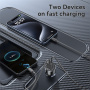 Автомобилно зарядно Yesido Y64 с USB-C / USB-A портове - 50W - черно