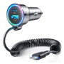 JOYROOM CL07 комплект за зарядно за кола с USB-C / USB-A портове и USB-C кабел - 72W - 1,6 m - черен
