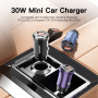 Автомобилно зарядно ESSAGER ES-CC07 с портове USB-C / USB-A - 30W - тъмно синьо