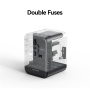 USAMS CC308 универсален адаптер за пътуване с 2x USB-C / USB-A порта и прибиращи се щепсели - 17W - черен