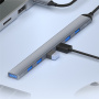 ADS-303C 7в1 хъб - 7x USB-A към USB-C - сив