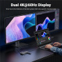 UGREEN CM880 7-в-1 хъб - 2x HDMI / 3x USB-C / 2x USB-A към USB-C за MacBook - тъмно сив