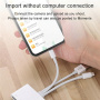 NK-1032 Pro 5в1 редуктор с четец за карти - слот за SD / TF карта / Lightning / 2x USB-A към USB-C / Lightning / USB-A - бял