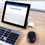 NK-1032 Pro 5в1 редуктор с четец за карти - слот за SD / TF карта / Lightning / 2x USB-A към USB-C / Lightning / USB-A - бял