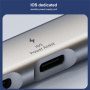 OTG-019Y 5в1 хъб - 3,5 mm жак / 2x USB-C / 2x USB-A към USB-C / Lightning - тъмно сив