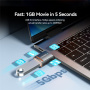 ESSAGER адаптер за зареждане и данни - USB-C към USB-A - тъмно сив