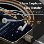 Мини аудио адаптер - 3,5 мм жак към USB-C - бял