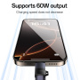 Yesido GS28 мини адаптер за зареждане и данни - Lightning към USB-C - черен