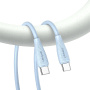 USAMS US-SJ716 кабел за зареждане и данни - USB-C към USB-C - 1 m - розов
