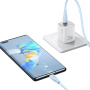 USAMS US-SJ716 кабел за зареждане и данни - USB-C към USB-C - 1 m - розов