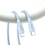 USAMS US-SJ717 кабел за зареждане и данни - USB-C към Lightning - 1 m - бял