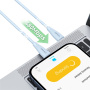 USAMS US-SJ717 кабел за зареждане и данни - USB-C към Lightning - 1 m - бял