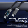 ESSAGER Dazzling плетен кабел за зареждане и данни - USB-C към USB-C - 1 m - черен