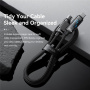 ESSAGER Dazzling плетен кабел за зареждане и данни - USB-C към USB-C - 1 m - черен
