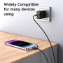 Yesido CA189 Плетен кабел за зареждане и данни - USB-C към Lightning - 1,2 м - черен