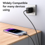 Yesido CA191 Плетен кабел за зареждане и данни - USB-C към Lightning - 2 m - черен