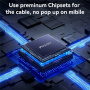 Yesido CA191 Плетен кабел за зареждане и данни - USB-C към Lightning - 2 m - черен