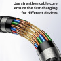 Yesido CA191 Плетен кабел за зареждане и данни - USB-C към Lightning - 2 m - черен