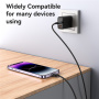 Yesido CA193 Плетен кабел за зареждане и данни - USB-C към Lightning - 3 m - черен