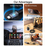 Yesido CA196 плетен кабел за зареждане и данни - USB-C към USB-C - 1,2 м - тъмно сив