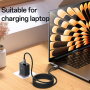 Yesido CA196 плетен кабел за зареждане и данни - USB-C към USB-C - 1,2 м - тъмно сив