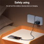 Yesido CA196 плетен кабел за зареждане и данни - USB-C към USB-C - 1,2 м - тъмно сив