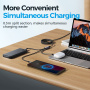 JOYROOM S-A21 3в1 универсален плетен кабел за зареждане - USB-A към USB-C / Lightning / micro USB - 1,2 м - черен
