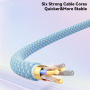 ESSAGER ES-X46 плетен кабел за зареждане и данни - USB-C към Lightning - 2 m - син