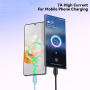 ESSAGER ES-X46 плетен кабел за зареждане и данни - USB-A към USB-C - 1 m - син