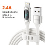 Toocki TQ-X55 кабел за зареждане и данни - USB-A към Lightning - 1 m - бял