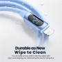 Toocki TQ-X55 кабел за зареждане и данни - USB-A към Lightning - 1 m - бял