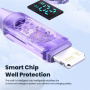 Toocki TQ-X55 кабел за зареждане и данни - USB-C към Lightning - 1 m - лилав