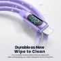 Toocki TQ-X55 кабел за зареждане и данни - USB-C към Lightning - 1 m - лилав