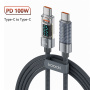 Toocki TQ-X36 кабел за зареждане и данни - USB-C към USB-C - 2 m - сив