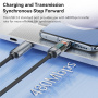 Toocki TQ-X36 кабел за зареждане и данни - USB-C към USB-C - 2 m - сив