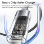 Toocki TQ-X36 кабел за зареждане и данни - USB-C към Lightning - 2 m - сив