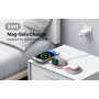 YM-T1 3в1 безжично MagSafe зарядно устройство за iPhone / Apple Watch / AirPods - 15W - розово