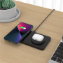 M15 2в1 безжично зарядно устройство за iPhone / AirPods - 15W - черно