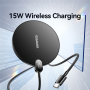 ESSAGER ES-WC15 безжично зарядно устройство с дисплей за iPhone - 15W - бяло
