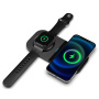 T2A 2в1 безжично зарядно за iPhone / Apple Watch / AirPods - 15W - черно
