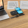 T2A 2в1 безжично зарядно за iPhone / Apple Watch / AirPods - 15W - черно