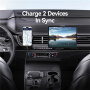 USAMS US-CC283 Автомобилно зарядно устройство с USB-C / USB-A портове - 60W - черно