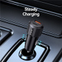 USAMS US-CC283 Автомобилно зарядно устройство с USB-C / USB-A портове - 60W - черно