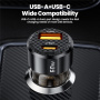 Автомобилно зарядно устройство Toocki TQ-CC25A с USB-C / USB-A портове - 60W - черно
